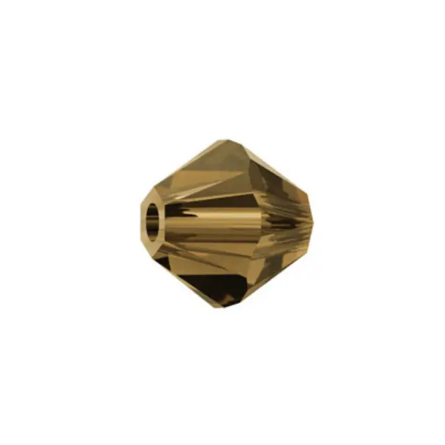 Swarovski 5328 XILION Bicone Smoked Topaz 8mm - 9τεμ
