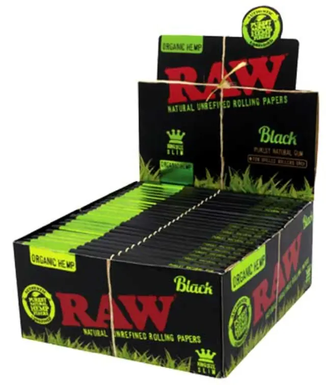 RAW Χαρτάκια Classic Black Organic 32φ. - Ακατέργαστο - King Size Slim 32φ. 2