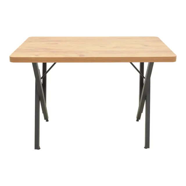 Τραπέζι Vertex pakoworld oak με μαύρα μεταλλικά πόδια 110x70x72εκ 2