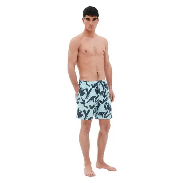 Emerson Men's Printed Packable Volley Shorts (221.EM505.31R-PR 266 Aqua) - Τιρκουάζ 3