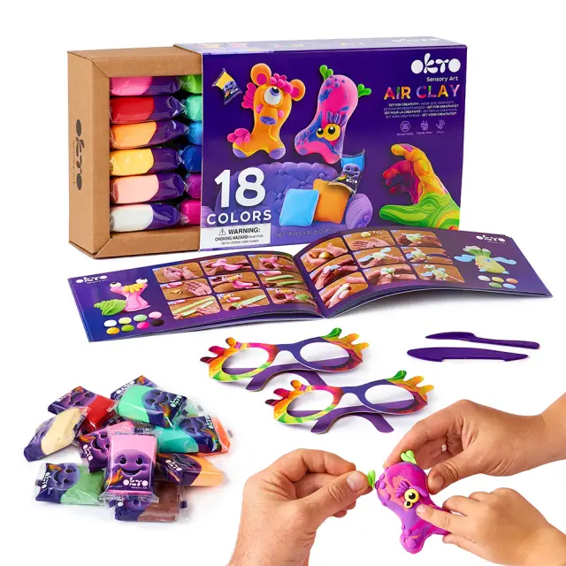 Okto DIY Δημιουργικό Sensory Σετ με Πηλό 18 Χρώματα (5+ ετών) 70151 2