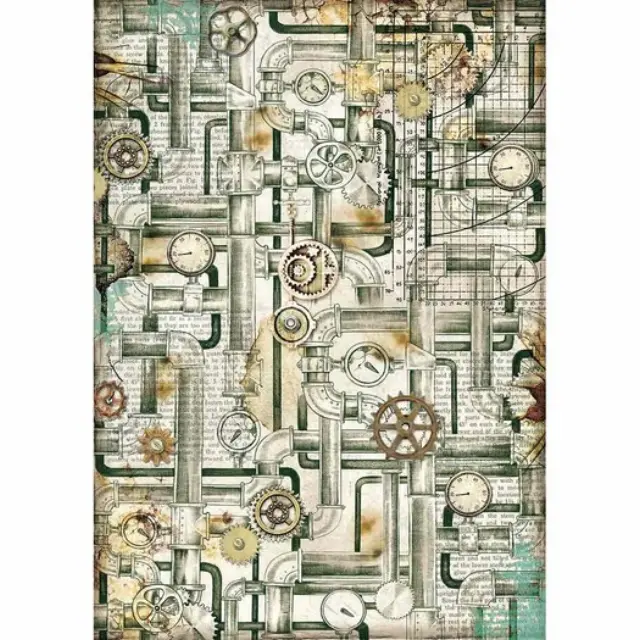 Ριζόχαρτο Stamperia 21x29cm A4, Sea World Pipes