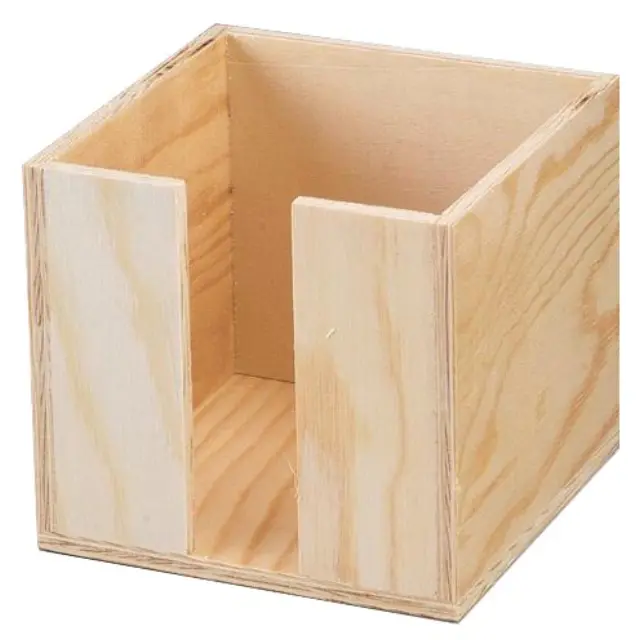 Κύβος Ξύλινος για Χαρτιά Σημειώσεων 11x11x10cm