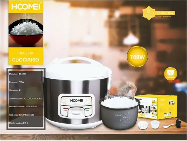 Hoomei Rice Cooker HM-5318 700W με Χωρητικότητα 1.8lt 2