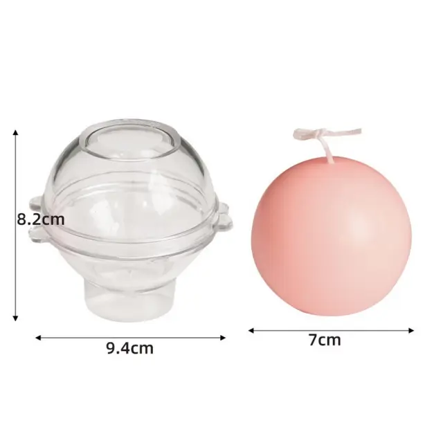 Καλούπι κεριού plexiglass, Σφαίρα, ø 7cm