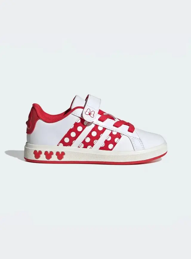 Παιδικά Παπούτσια Adidas για Κορίτσια Disney Minnie Mouse Grand Court (Μεγέθη 28-34) ΚΟΚΚΙΝΟ