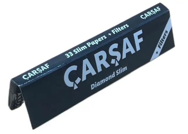 Carsaf Χαρτάκια Λευκό King Size Slim 32φ. + Tips