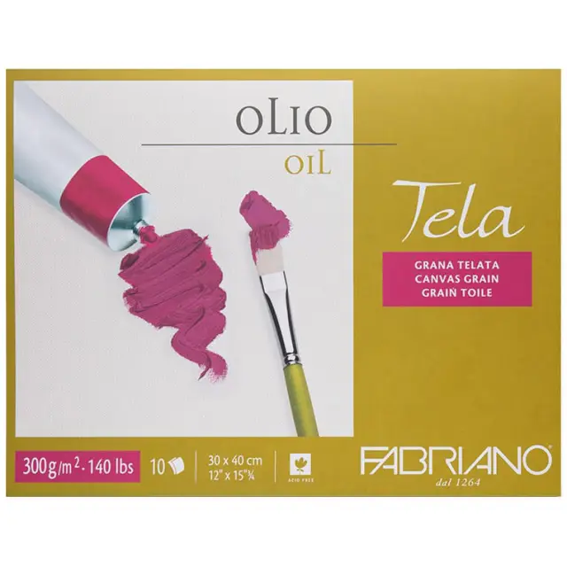 Μπλοκ Fabriano Tela Ελαιογραφίας (Υφή Καμβά) 300g/m² - 30x40cm - 10 Φύλλα