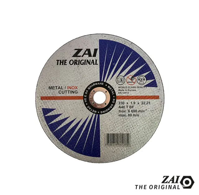 ZAI Δίσκος Κοπής INOX/METAL 230 x 1,9 x 22,22 mm A46 T BF