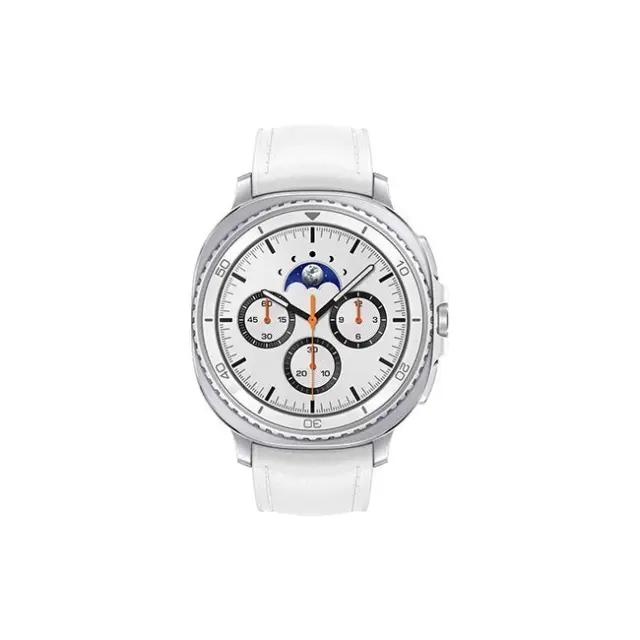 Samsung Galaxy Watch8 Classic Stainless Steel 46mm Αδιάβροχο με Παλμογράφο (Λευκό)