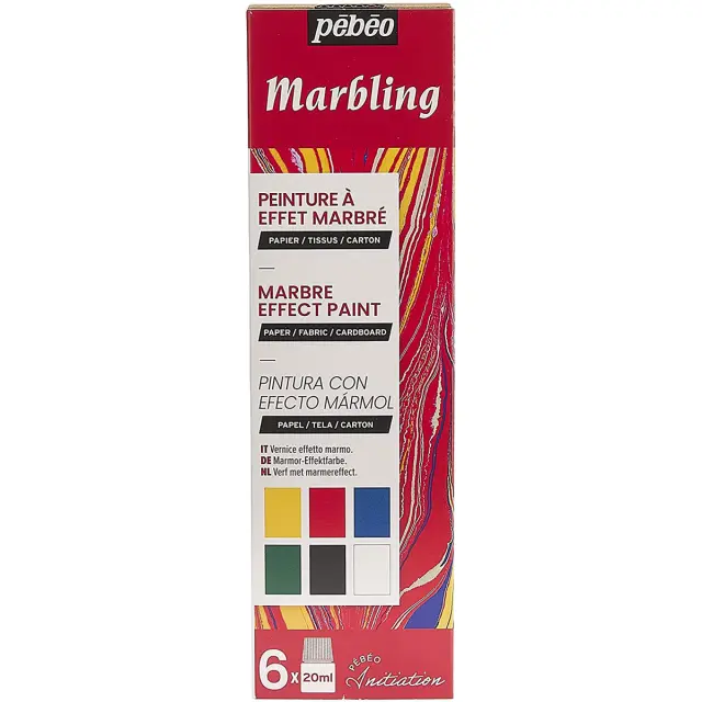 Σετ Pebeo Marbling Χρώματα Μαρμαρογραφίας, 6 x 20ml
