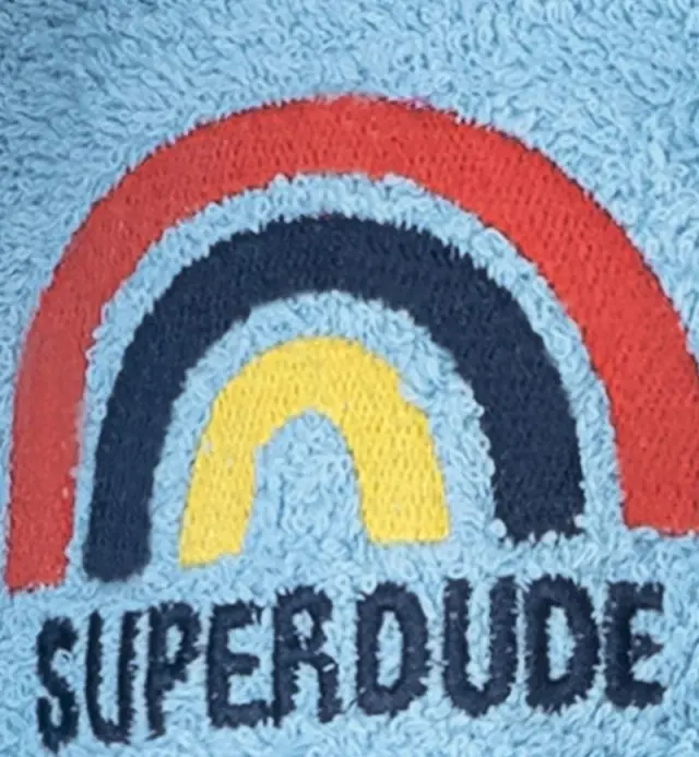 Μπουρνούζι παιδικό με κουκούλα Super Dude Ciel No 12-14 Palamaiki 2