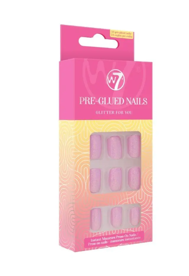 Pre glued Nails Glitter for You W7