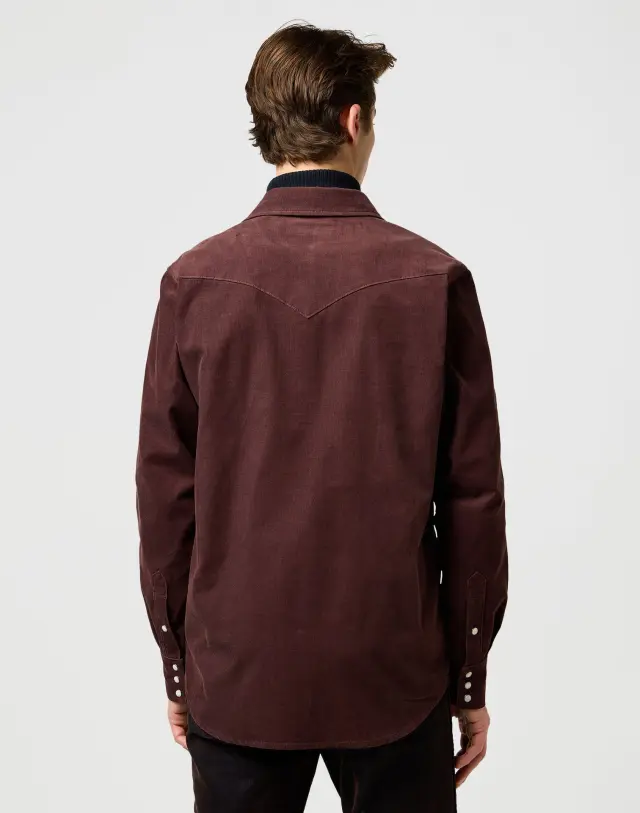 Wrangler Ανδρικό Πουκάμισο Κοτλέ 112371428 – Mahogany - 3XL 2
