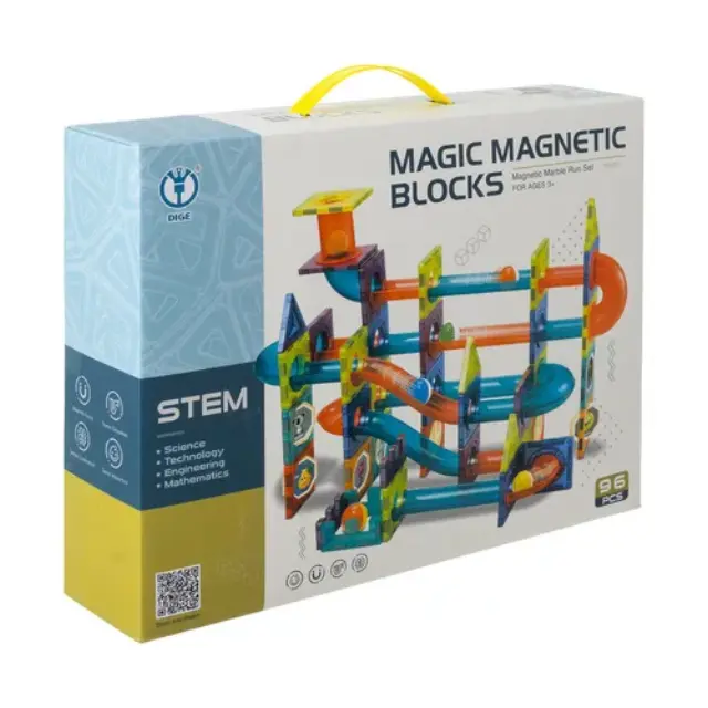 Kruzzel Μαγνητικό Παιχνίδι Κατασκευών Magnetic Blocks 96τμχ 2