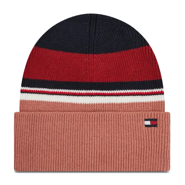 Tommy Hilfiger Σκούφος Essential Knit Beanie Cb Ροζ Χρώμα Με Λογότυπο 2