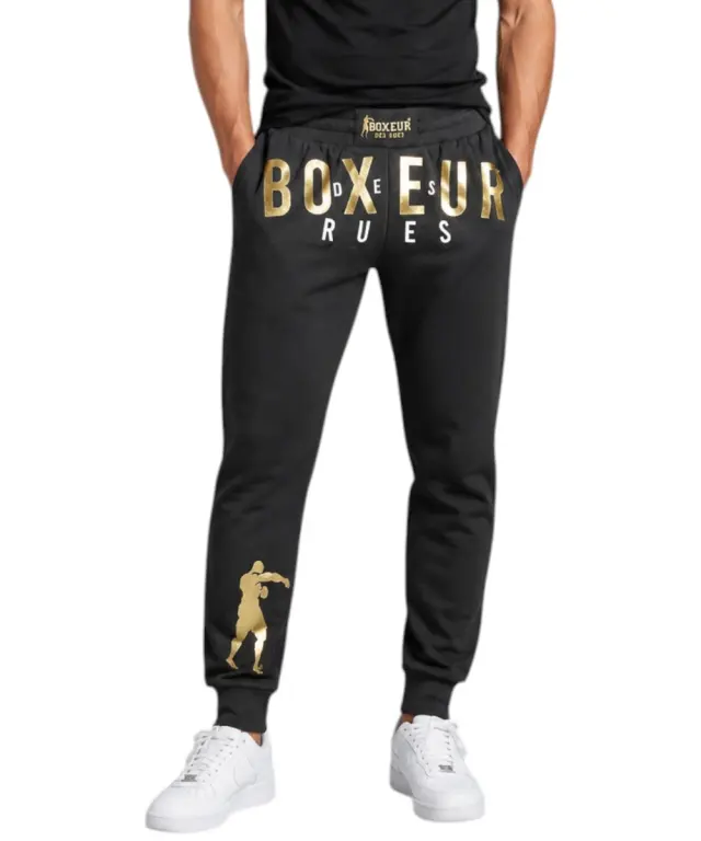 Boxeur Des Rues - Ανδρικό Παντελόνι Φόρμας BXM1000507AY-BLACKG Μαύρο - XL
