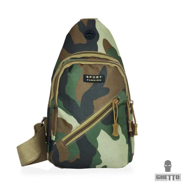 Ghetto Camo Sling Bag – Compact Crossbody Chest Bag | Urban Streetwear Style