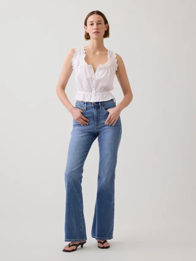 Γυναικείο Ψηλόμεσο Τζιν Παντελόνι '70s Flare Medium wash