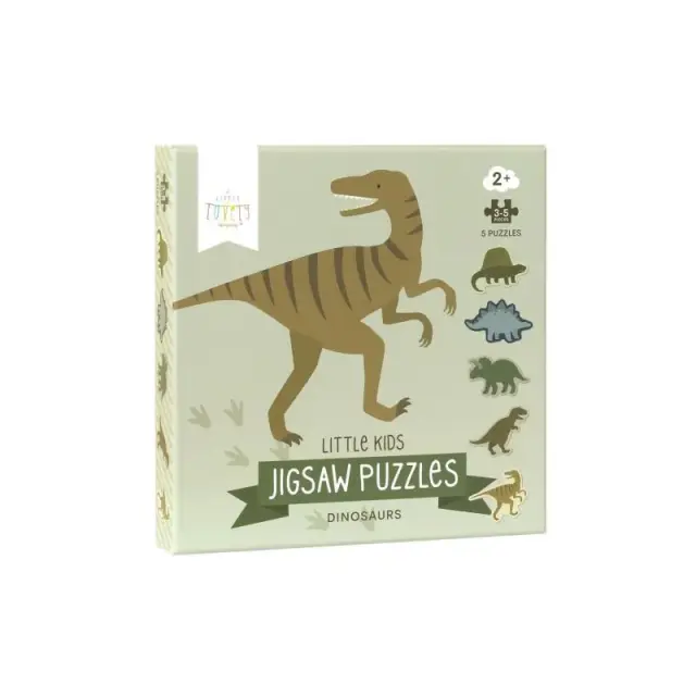 A Little Lovely Company: 5 Puzzle Dinosaurs (2+ ετών) PGPUDI06