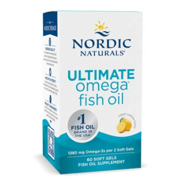 Nordic Naturals Ultimate Omega Ιχθυέλαιο 1280mg με γεύση Λεμόνι 60 μαλακές κάψουλες