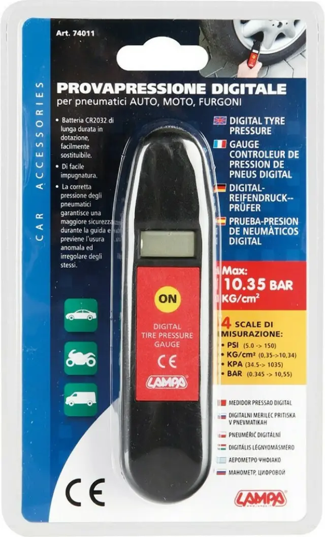 Lampa 74011 Ψηφιακός Μετρητής Πίεσης Ελαστικών 74011 2