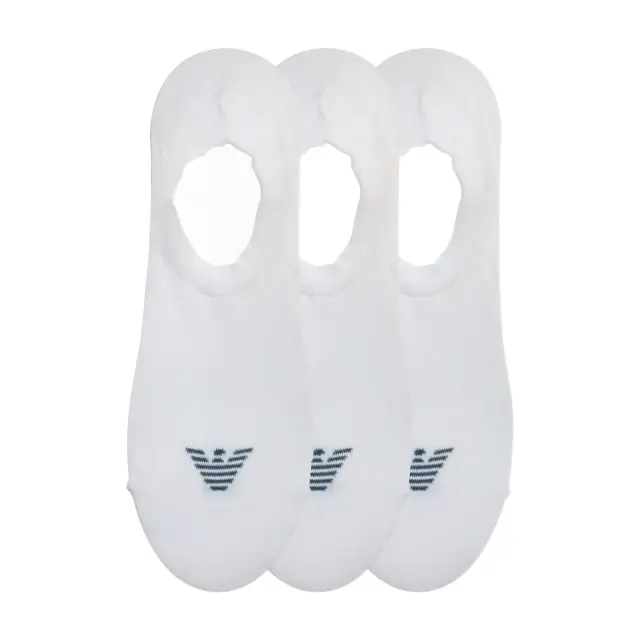 Emporio Armani Γυναικείες Κάλτσες Σουμπά Eagle Logo - 3 Ζεύγη, Χρώμα Λευκό-Λευκό-Λευκό
