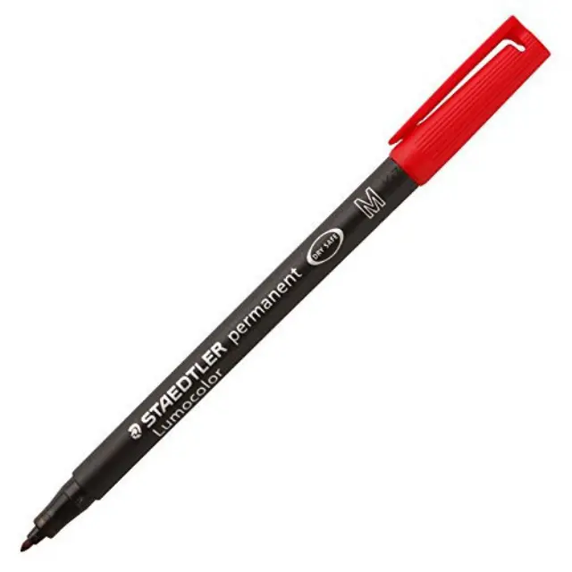Μαρκαδόρος Ανεξίτηλος Staedtler Lumocolor Permanent Medium 1.0mm - Κόκκινο