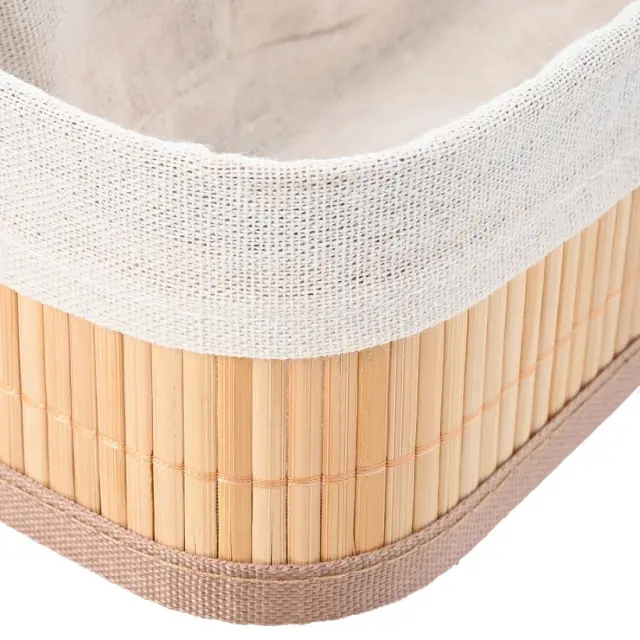 Estia Καλάθι Οργάνωσης Bamboo Essentials 19.5X10Cm Me Επένδυση 3