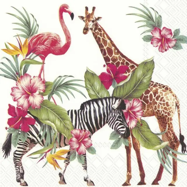 Χαρτοπετσέτα για decoupage, Safari Park 1, 1 τεμ.