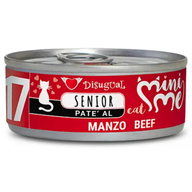 Υγρή Τροφή Disugual Mini Me Cat - Senior 17 Pate Με Βοδινό 85gr