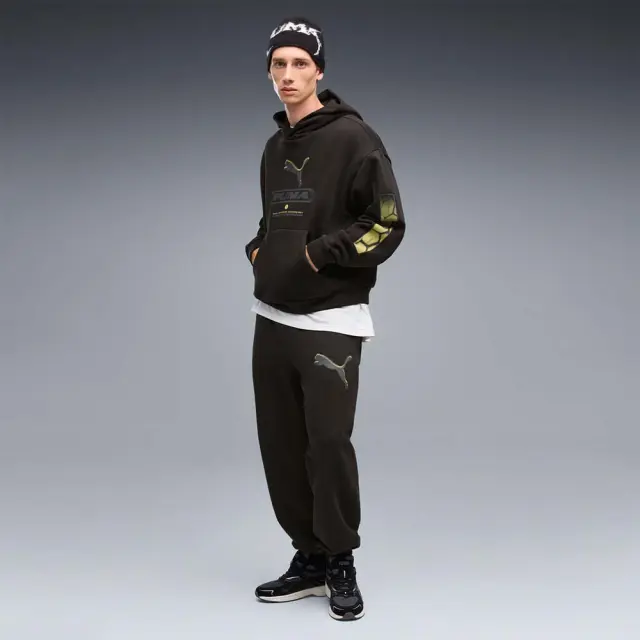Puma Men's Sport Street Relaxed Graphic Fleece Sweatpants Μαύρο 694319-01 (Puma) 3