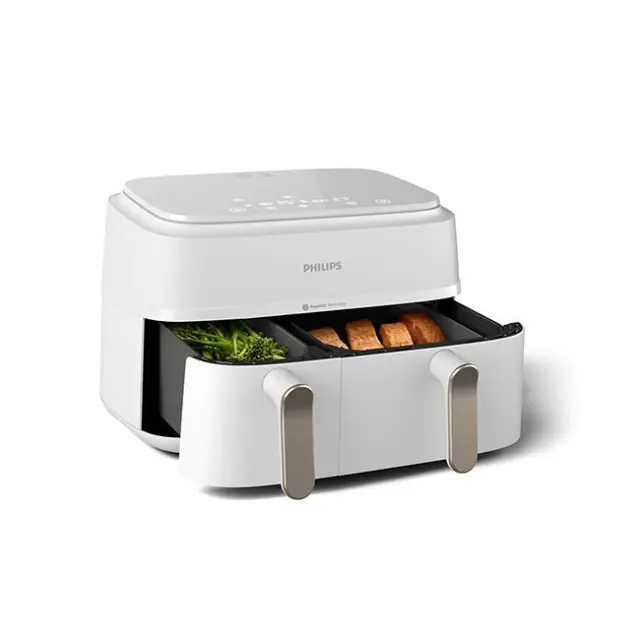 Philips Air Fryer Ovi Dual 3000 9L White / Gold (NA353/10) 2