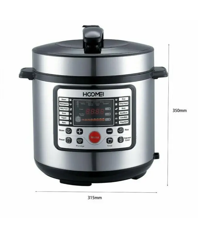 Hoomei HM-5322 Πολυμάγειρας 900W με Χωρητικότητα 5lt Ασημί 2