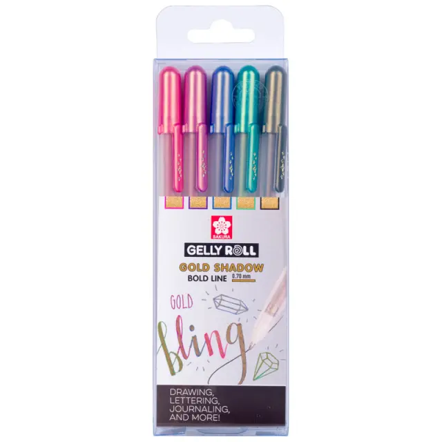 Σετ 5 Gel Στυλό Sakura Gelly Roll Gold Shadow