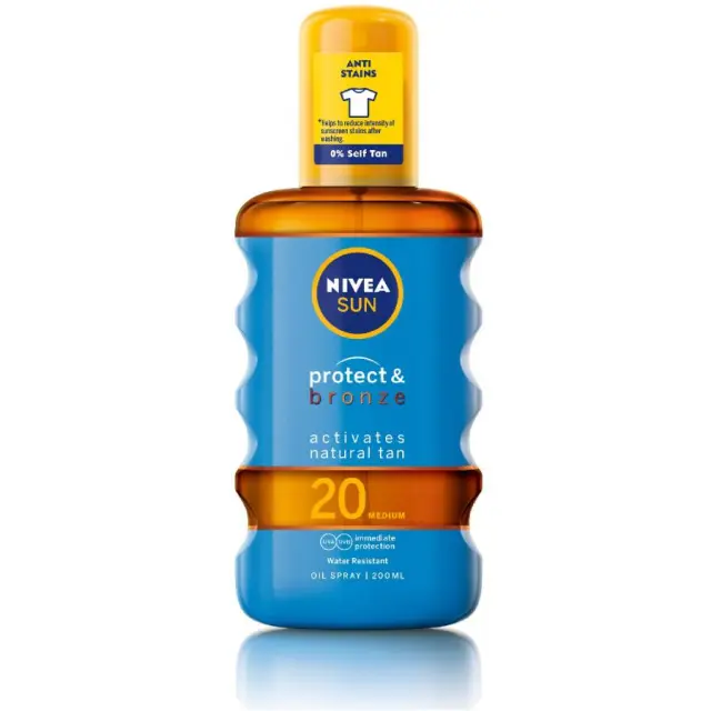 Nivea Sun Protect + Bronze Oil Spray SPF 20, 200ml