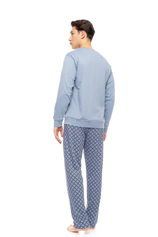 W-M805 - Yacht Blue - PYJAMA OCEAN BLUE GEO 3