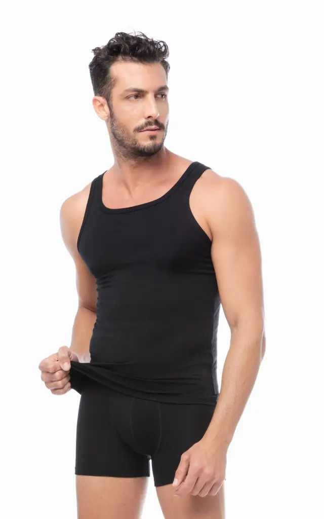 Mengear TENCEL™ Modal Ανδρική Αμανικη Φανέλα 10481 Minerva - Λευκό