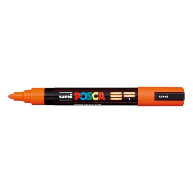 Μαρκαδόρος Σχεδίου Uni Posca PC-5M Medium με πάχος μύτης 1.8-2.5mm - OrangePC-5M(E) - ΠOPTOKAΛI