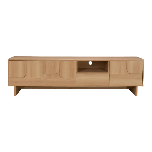 Έπιπλο τηλεόρασης Jenfia pakoworld mdf σε φυσική απόχρωση 180x39x45,5εκ 3