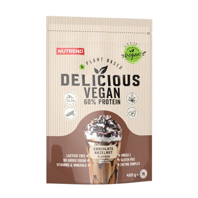 Nutrend Delicious Vegan Protein Chocolate Hazelnut, 450 g