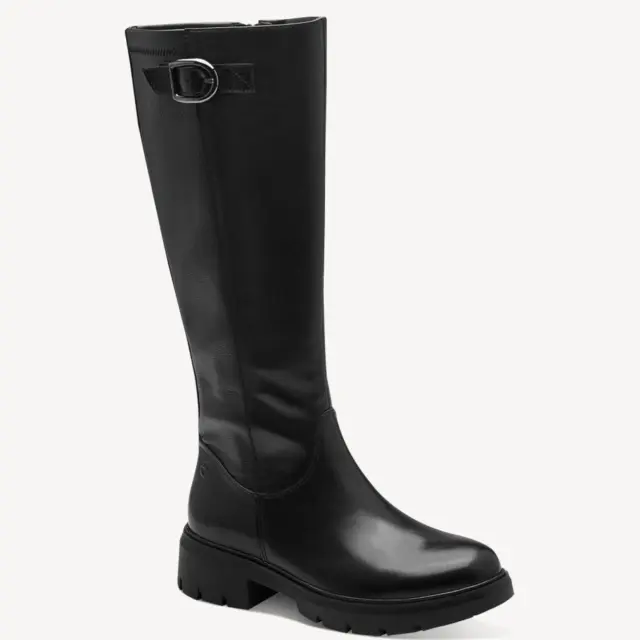 Γυναικείες Δερμάτινες Ανατομικές Μπότες Tamaris Comfort 8-85601-43 001 Μαύρες Μαύρο - 40 2