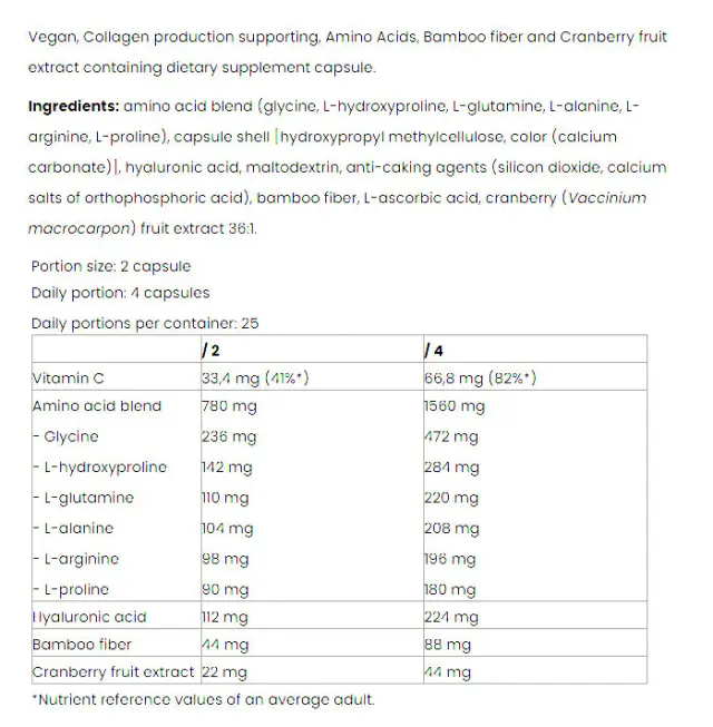 Nutriversum Vegan Collagen Support - WOMEN 2