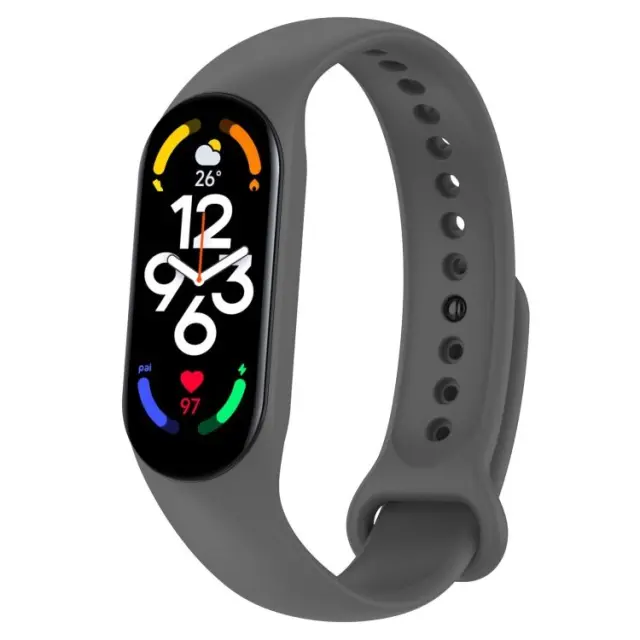 Λουράκι Σιλικόνης για Mi Band 5/6/7 - Platinum Grey OEM