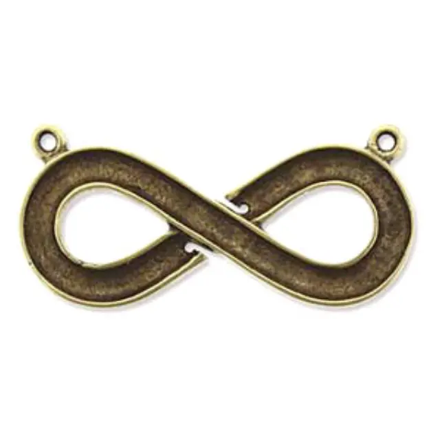 Διακοσμητικό Κρεμαστό Στοιχείο - Infinity 31.4x14mm - Antique Brass - 1τεμ