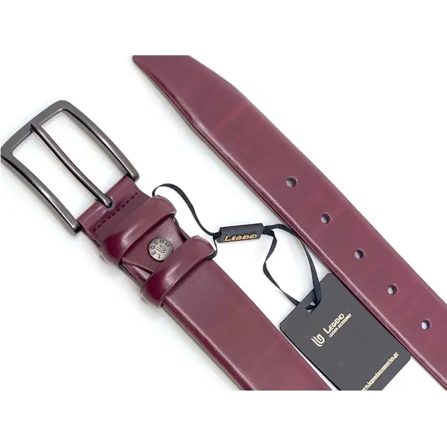 Μπορντό Ζώνη P.U. Leather 3,5 cm 3