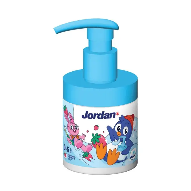 Jordan Pump Παιδική Οδοντόκρεμα 0-6 Ετών με Αντλία, Φρουτώδη Γεύση & Φθόριο 150ml
