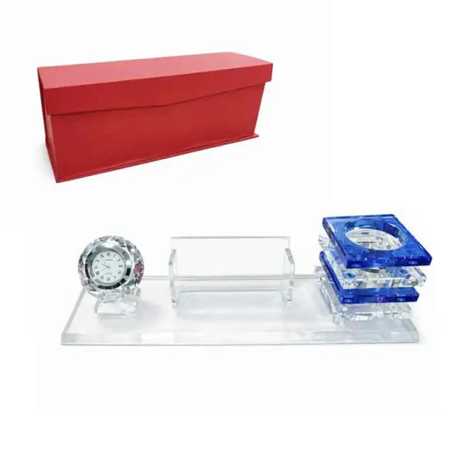 Σετ Γραφείου με Ρολόι και Θήκη Καρτών – Office Desk Set with Clock and Card Holder 22217