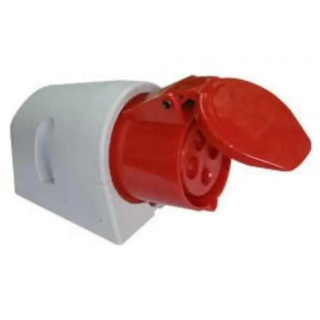 CEE-wall mounted socket 32A 4p 6h IP44