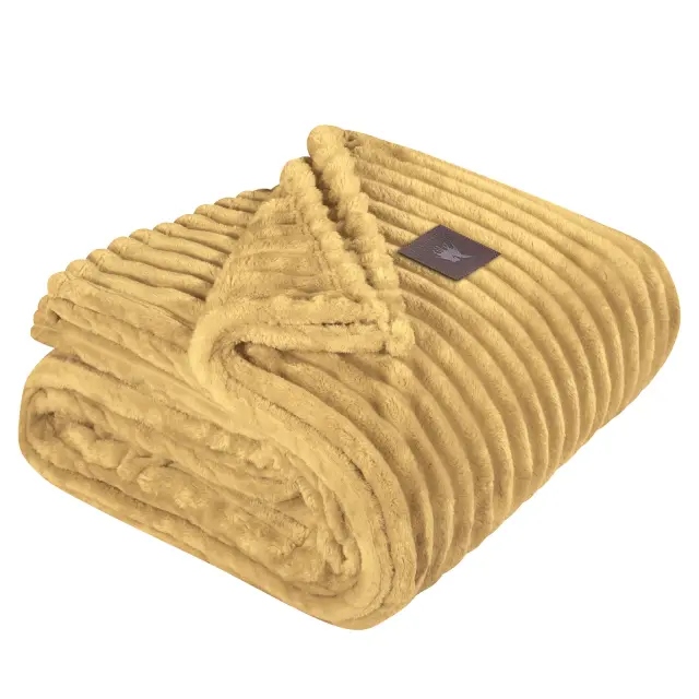 Κουβέρτα 220X240 Υπέρδιπλη 400gsm Essential Greenwich Polo Club 3488 Ochre 100% Πολυέστερ 3